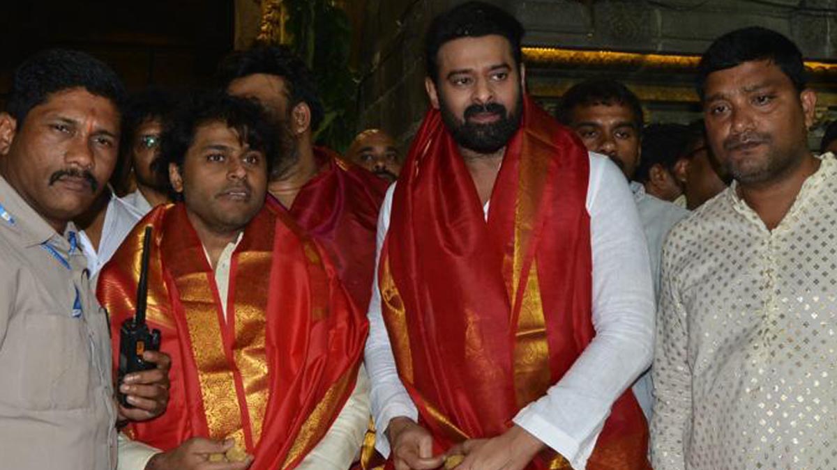 Prabhas prays at the Tirupati Balaji temple before the Adipurush event, his admirers refer to him as a 