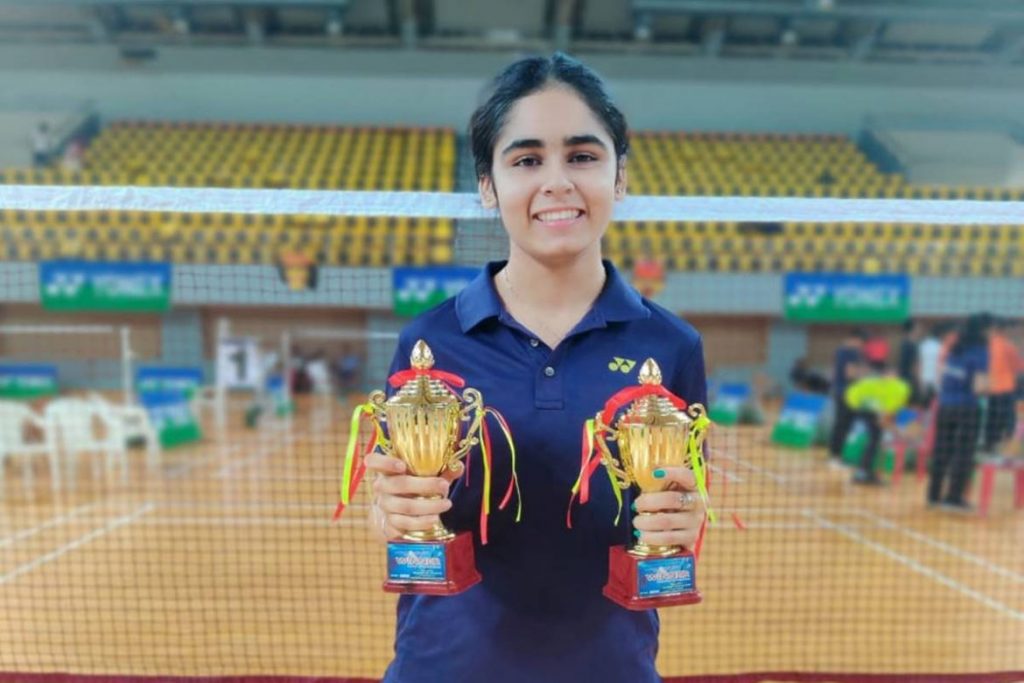 Ritika Thaker, of Nagpur, shines by winning in the Inter-State Team Badminton Championships