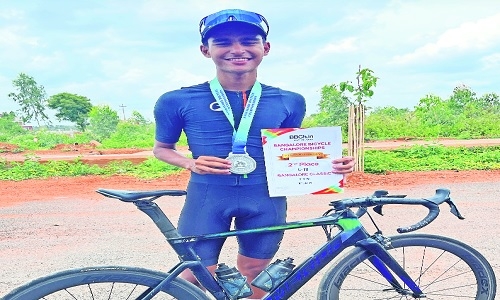 Nagpur Cyclist Ansh Dhopte Secures Second Position in Prestigious Bangalore Classic Road Race