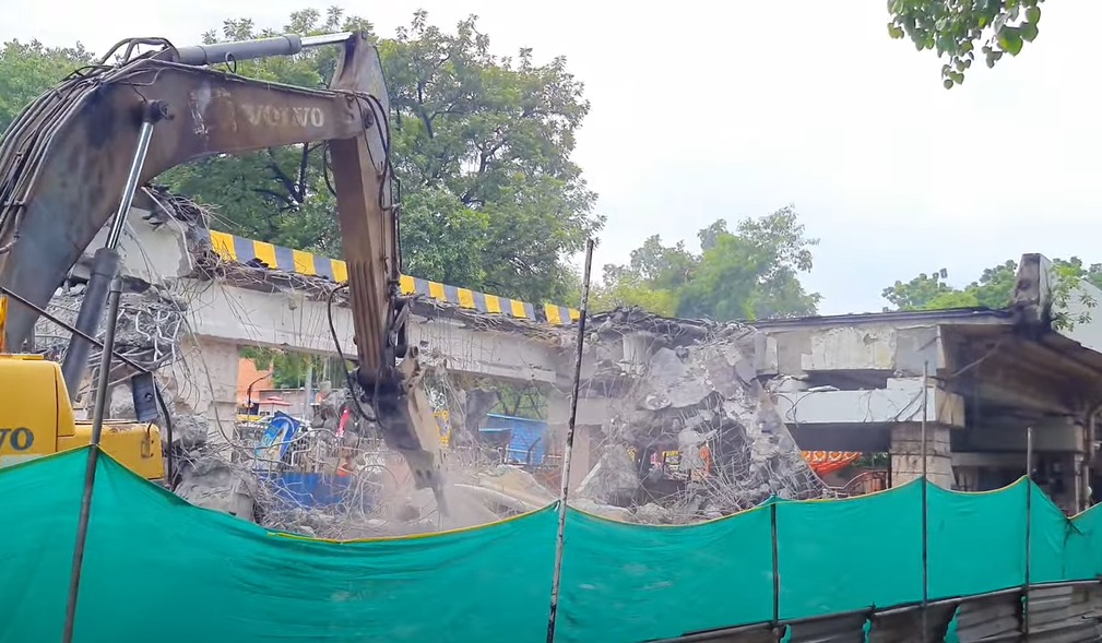 Almost 95% of the Ganesh Tekdi Flyover has been demolished