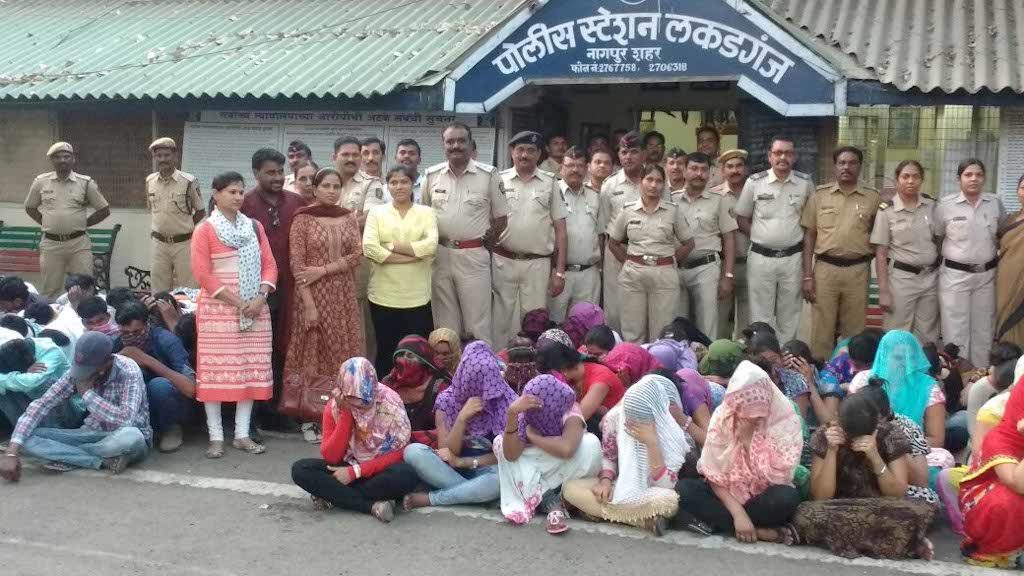 18 Prostitutes and 12 Customers Detained in Nagpur's Ganga Jamuna Red Light Area: Minor Trafficking Uncovered