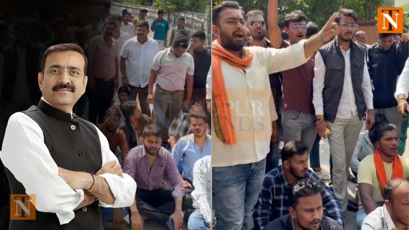 Shakti Pradarshan in West Nagpur as Sandeep Joshi's Supporters Demand Ticket Nomination