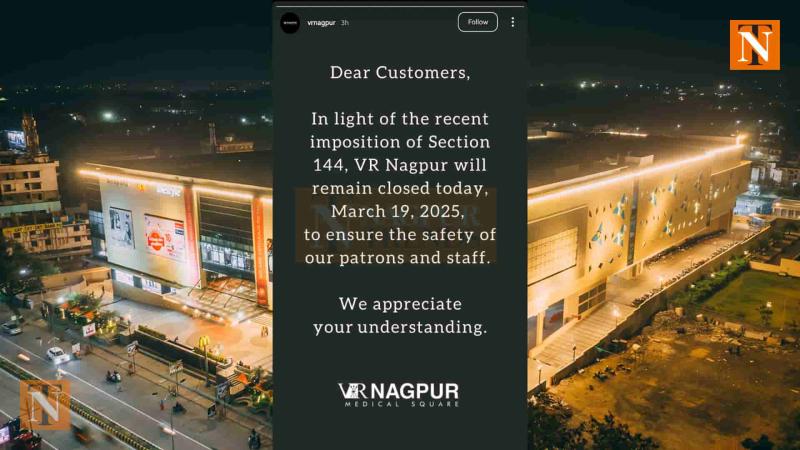 Mahal Violence: Nagpur’s VR Mall Shuts Down Following Curfew on March 19