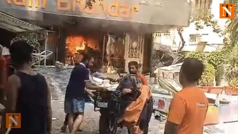 Deep Freezer Blast Triggers Fire at Ram Bhandar in Pratap Nagar, Nagpur