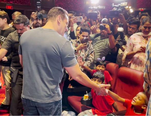 Salman Khan celebrates the success of Tiger 3 and Children's Day with children