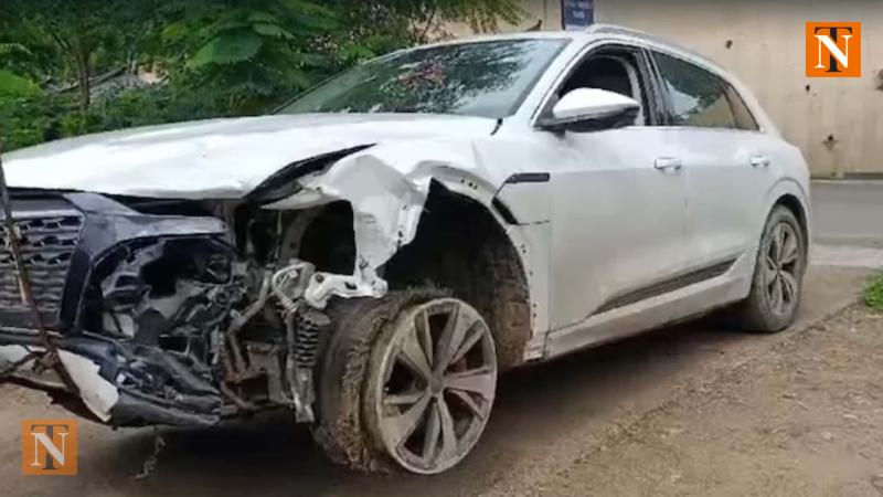 BJP Leader’s Son Sanket Bawankule Flees Scene After Hitting Multiple Cars with Audi in Nagpur