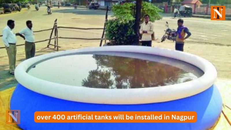 NMC Sets Up Artificial Tanks for Shri Krishna Idol immersion in Nagpur