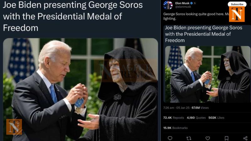 Elon Musk Takes Dig at Joe Biden and George Soros Over Medal of Freedom