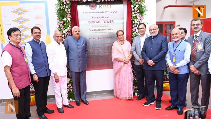 Jagdeep Dhankhar Inaugurates Digital Tower at RBU, Highlights India’s Economic Growth