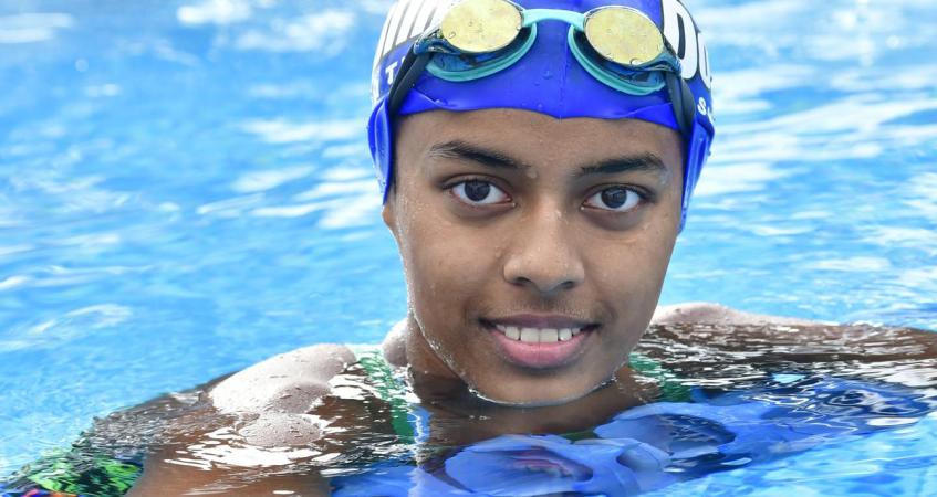 Teenage swimmer Dhinidhi Desinghu competed for India in the Olympics