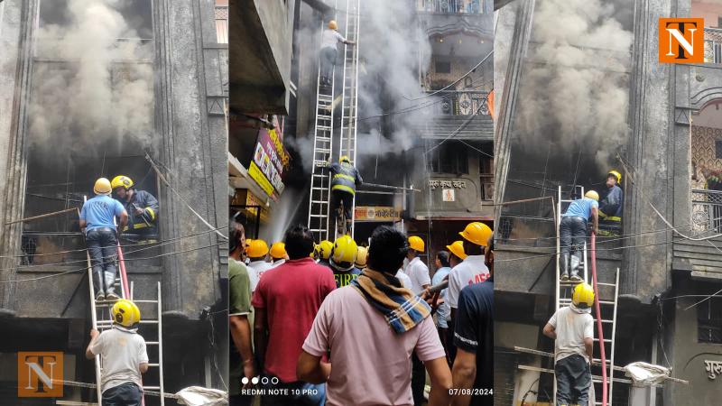 Early Morning Fire at Shri Renuka Novelty Shop in Khaparipura Itwari, 17-Year-Old Girl Died, 3 Injured