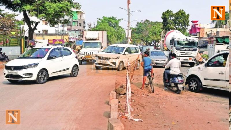 Manewada-Besa Road Construction Causes Trouble for Locals and Commuter