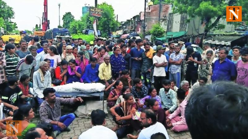 Protest at Jai Bhim Chowk After Fatal Road Accident