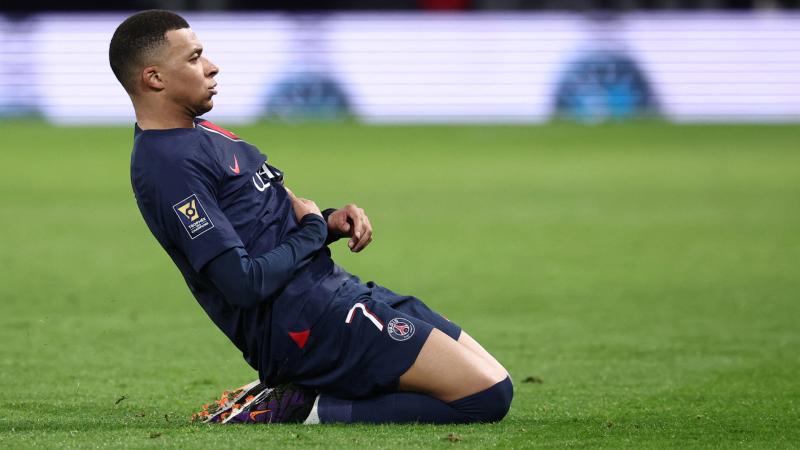 Kylian Mbappe, playing for Real Madrid, suffered a thigh injury