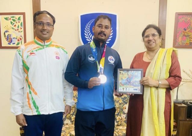 Mr. Mehboob Anari, bangs Bronze at the National Games 