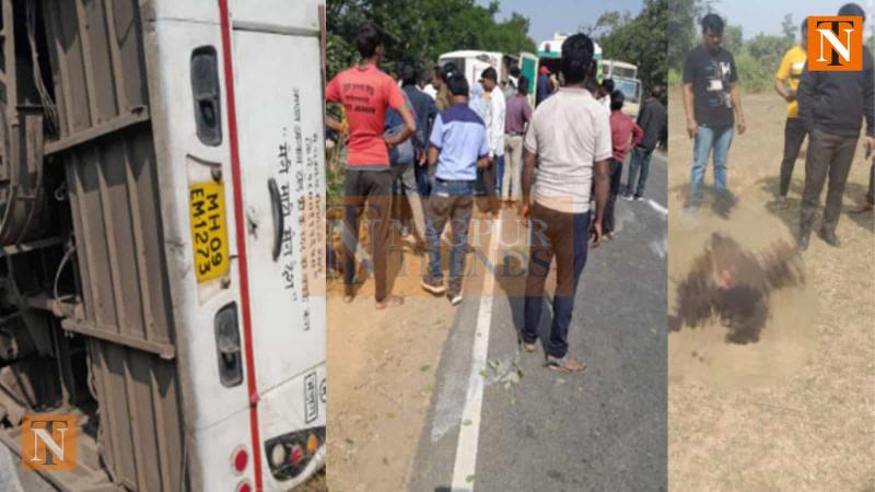 Shivshahi Bus Overturns Near Khajri village in Gondia, Nine Dead, Many Injured