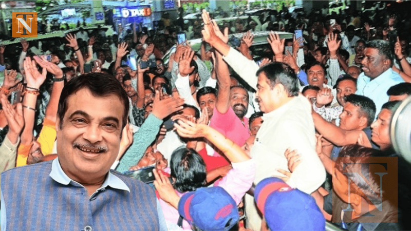 Nagpur Welcomed Their Beloved Union Minister Nitin Gadkari