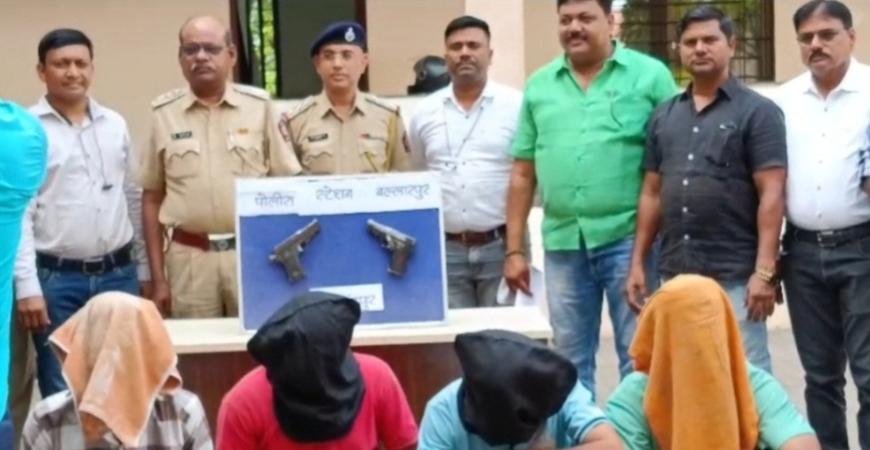 Ballarpur police arrested four individuals, seized two illegal firearms during pre-election operations