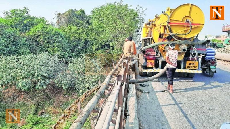 NMC Caught Dumping Waste into Pohra River During Clean-Up Campaign