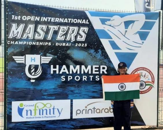 76-Year-Old Prabha Shines with 4 Gold Medals in Dubai Masters Championship