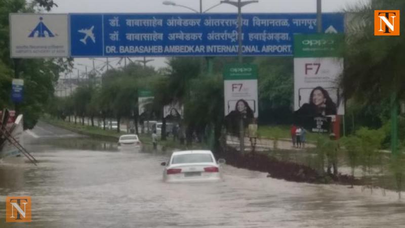 Nagpur’s Heavy Downpour Leads to Waterlogged Streets and Power Outages